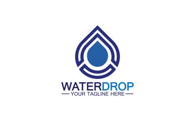 Šablona loga loga Waterdrop modrá příroda sladké vody verze 47