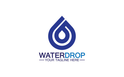 Šablona loga Waterdrop modré přírody sladké vody verze 24
