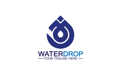 Šablona loga Waterdrop modré přírody sladké vody verze 35