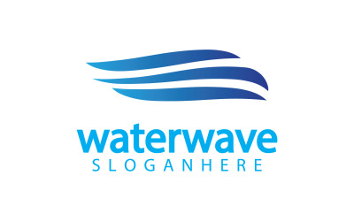 Waterwave natur sötvatten logotyp mall version 27