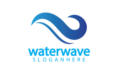 Waterwave natur sötvatten logotyp mall version 33