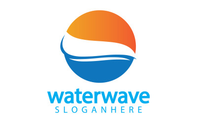 Waterwave Nature Süßwasser-Logo-Vorlage Version 12
