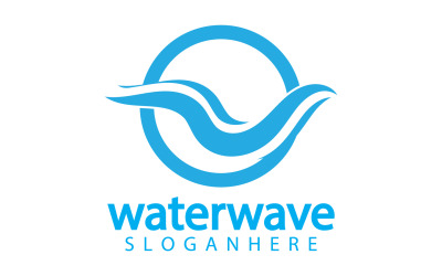 Waterwave Nature Süßwasser-Logo-Vorlage Version 23