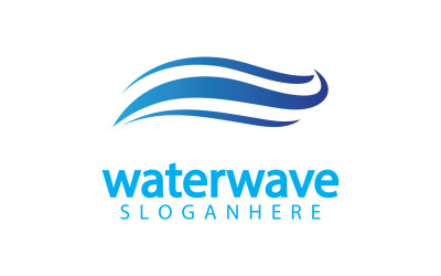 Waterwave природа прісної води шаблон логотипу версія 34