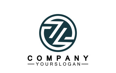 Z letter initial name  logo template version 1