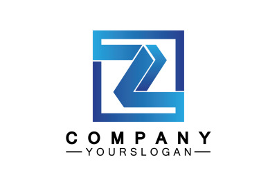 Z letter initial name  logo template version 21