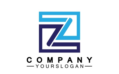 Z letter initial name  logo template version 23
