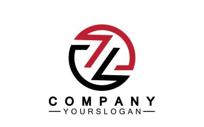 Z letter initial name  logo template version 3