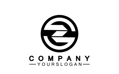 Z letter initial name  logo template version 4