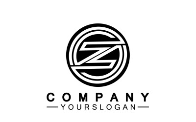 Z letter initial name  logo template version 8