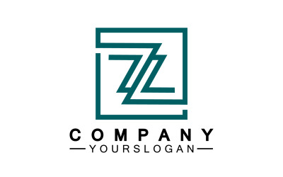 Z letter initial name  logo template version 9