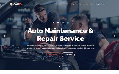 Carex - 汽车维修和汽车服务登陆页面模板