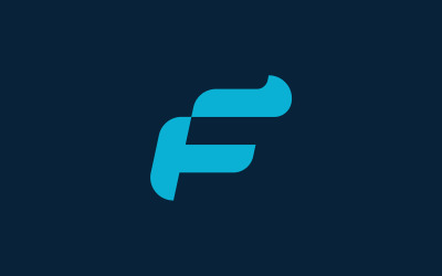 F veya FT harf işareti logo tasarım şablonu