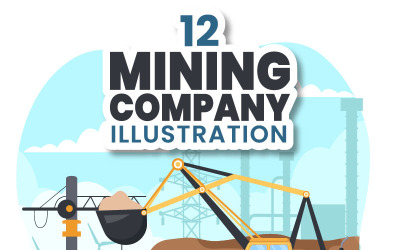 12 Illustration eines Bergbauunternehmens
