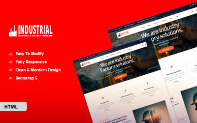 Industriële Bootstrap HTML5-sjabloon