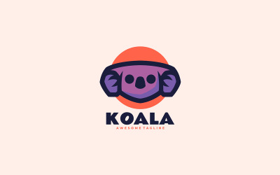 Koala Basit Maskot Logosu 1