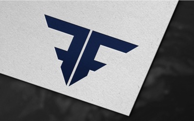 Kreativa FF brev logotyp malldesign
