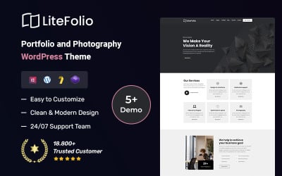 Litefolio — тема WordPress для портфоліо та фотографій