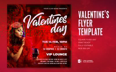 Modèle de flyer pour la Saint-Valentin 2024