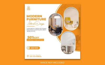 Moderne Möbel-Social-Media-Beitragsvorlage