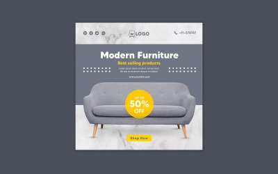 Mordern Furniture Social Media Post  Template