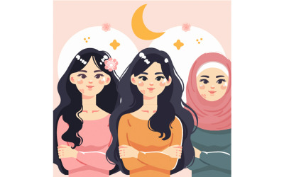 Vector internationale vrouwendag achtergrondillustratie