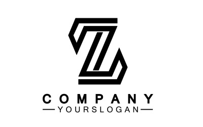 Z letter initial name  logo template version 34