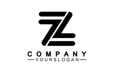 Z letter initial name  logo template version 35