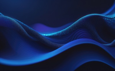 抽象 3D 模糊技术波背景