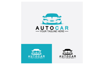 Concesionario de automóviles, automoción, inspiración para el diseño del logotipo de autocar. v14