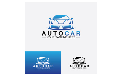 Concesionario de automóviles, automoción, inspiración para el diseño del logotipo de autocar. v3