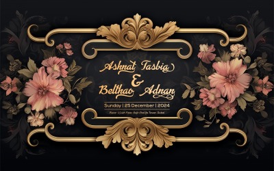 Diseño de tarjeta de boda_tarjeta de boda con texto de caligrafía_ tarjeta de invitación de boda_ tarjeta de invitación