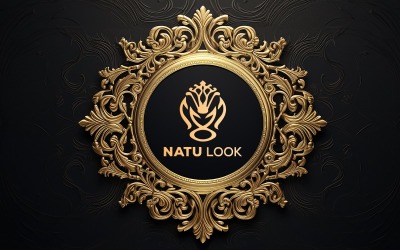 Luxury frame mockup | gold frame logo mockup | gold circle mockup | luxury frame logo mockup