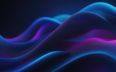 Premium-Hintergrunddesign mit abstrakter Technologie und Wellen