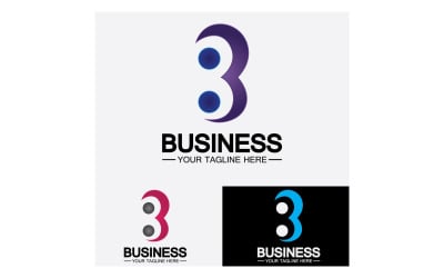 Design moderno e unico del logo delle iniziali della lettera B v9