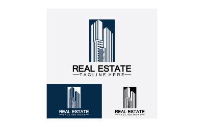Icono inmobiliario, constructor, construcción, arquitectura y logotipos de edificios. v4