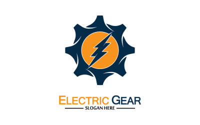 Design de logotipo de vetor de equipamento de eletricidade relâmpago relâmpago v39