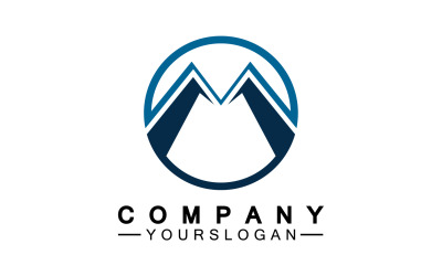 Design del logo Lettera M o identità aziendale v10