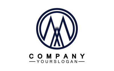 Diseño de logotipo letra M o identidad corporativa v14