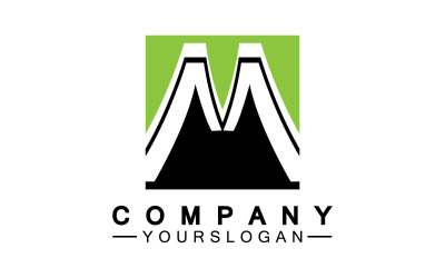 Diseño de logotipo letra M o identidad corporativa v3