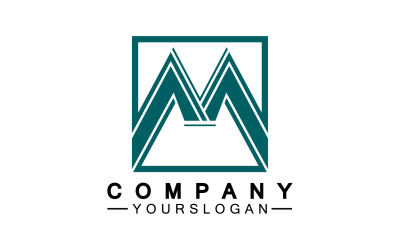 Diseño de logotipo letra M o identidad corporativa v4
