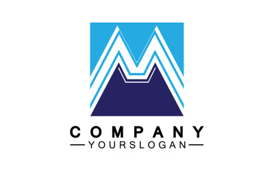 Diseño de logotipo letra M o identidad corporativa v5