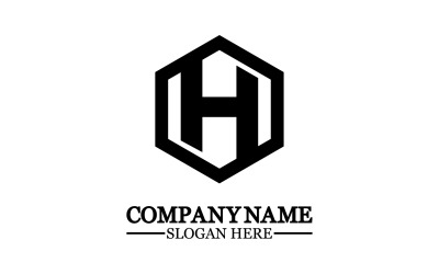 Elementy szablonu projektu ikony logo litery H v26