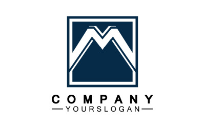 Letter M logo design or corporate identity v2
