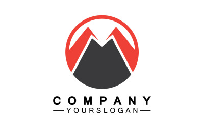 Projekt logo litery M lub identyfikacja wizualna v9