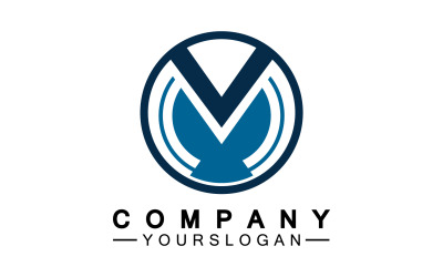 Design del logo Lettera M o identità aziendale v17