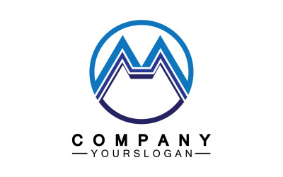 Diseño de logotipo letra M o identidad corporativa v34
