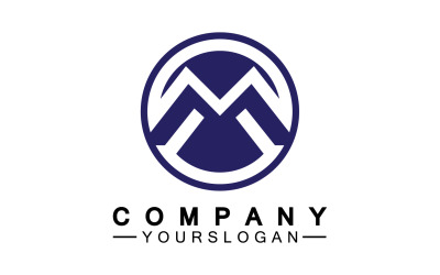 Letter M logo design or corporate identity v21