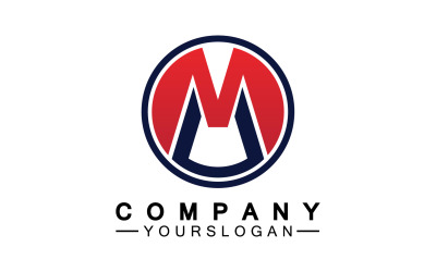 Letter M logo design or corporate identity v22