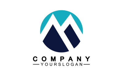 Letter M logo design or corporate identity v23